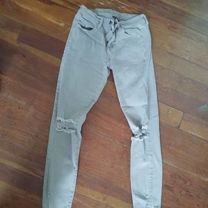 American Eagle Grey ripped jeans
